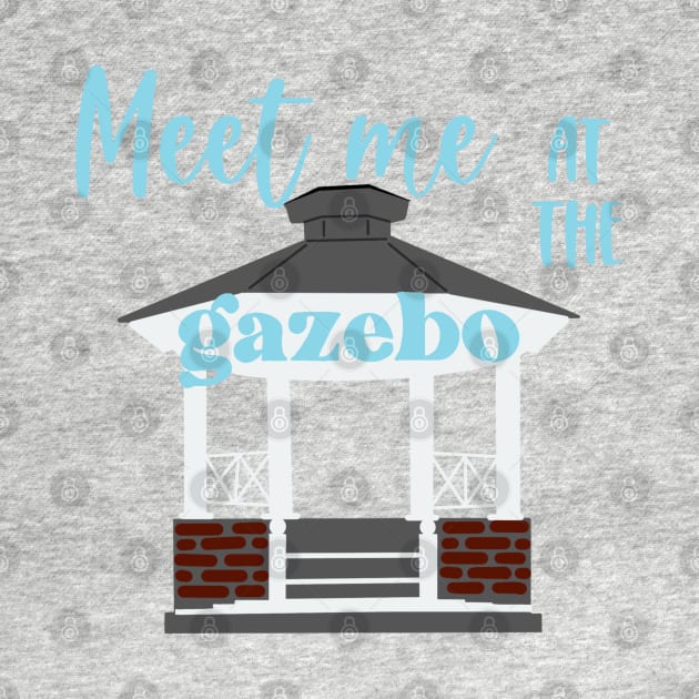 Meet Me at the Gazebo Blue by CaffeinatedWhims